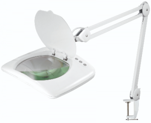 Модель 8069D2LED-A 3D светодиодная лампа-лупа с прямоугольным плафоном и диммером